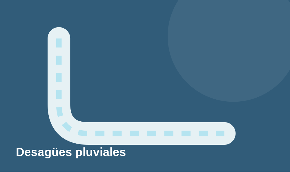 Ilustración de cañerías para desagües pluviales